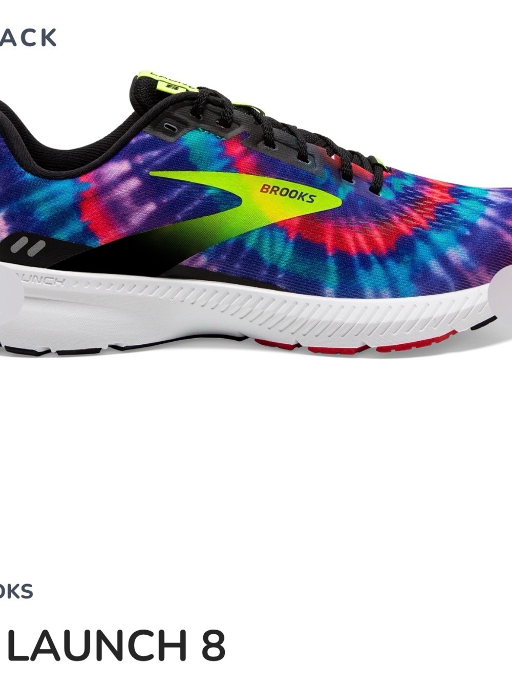 Brooks Launch 8 Tie Dye Multicolor Womens Running Shoes - Picture 7 of 7
